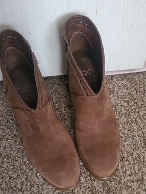 Vince Camuto Brown Leather Ankle Booties